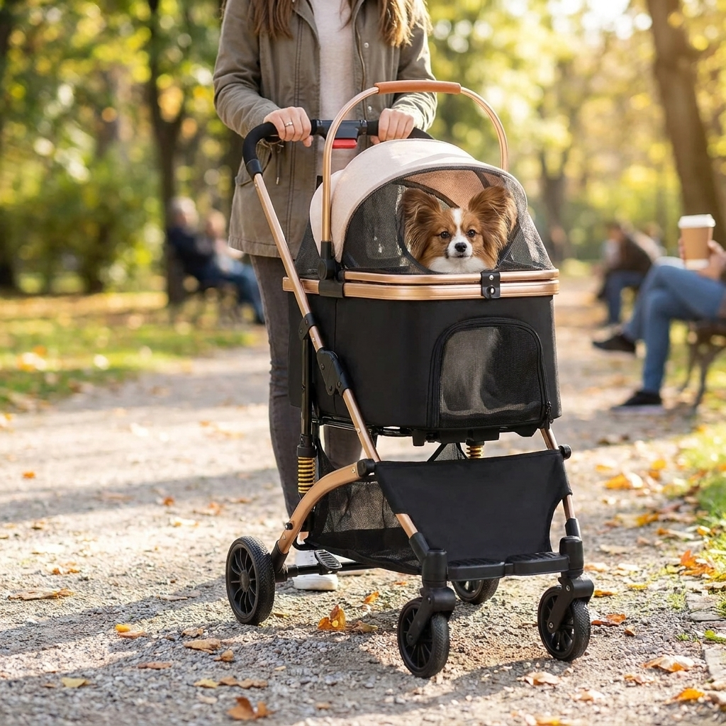 Dog Stroller Transport Box lifestyle
