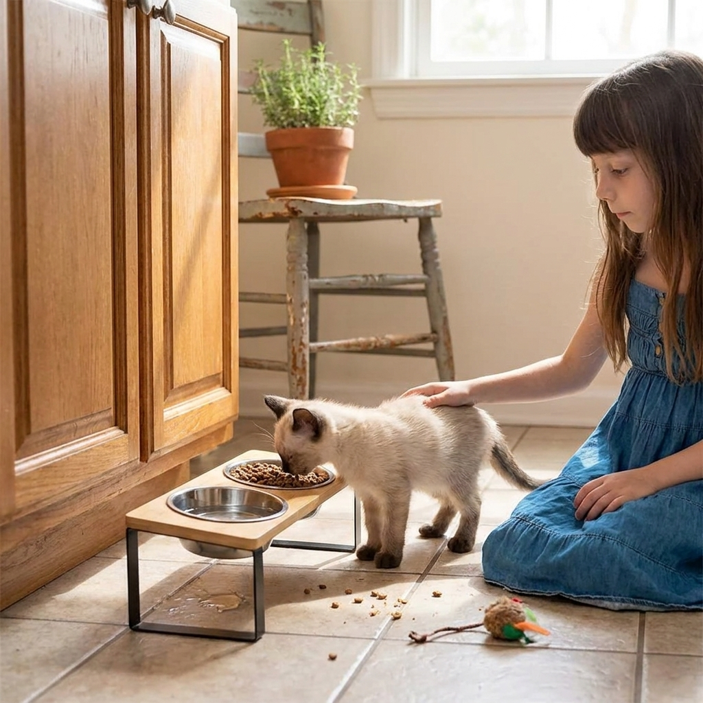 Elevated Cat Bowl lifestyle