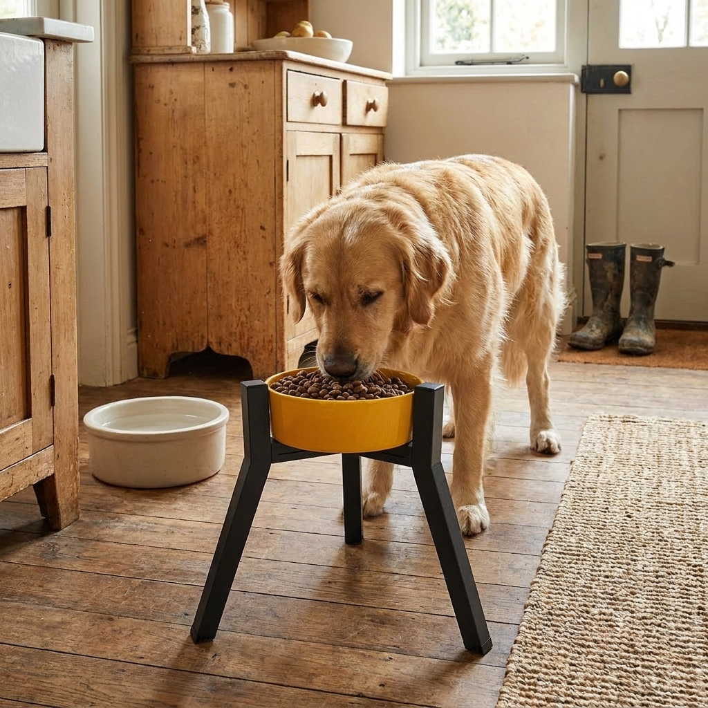 Elevated Dog Bowl Stand lifestyle