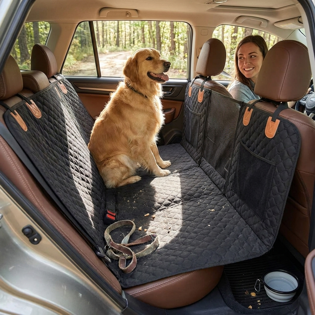Hard Floor Car Seat Extension for Dogs lifestyle