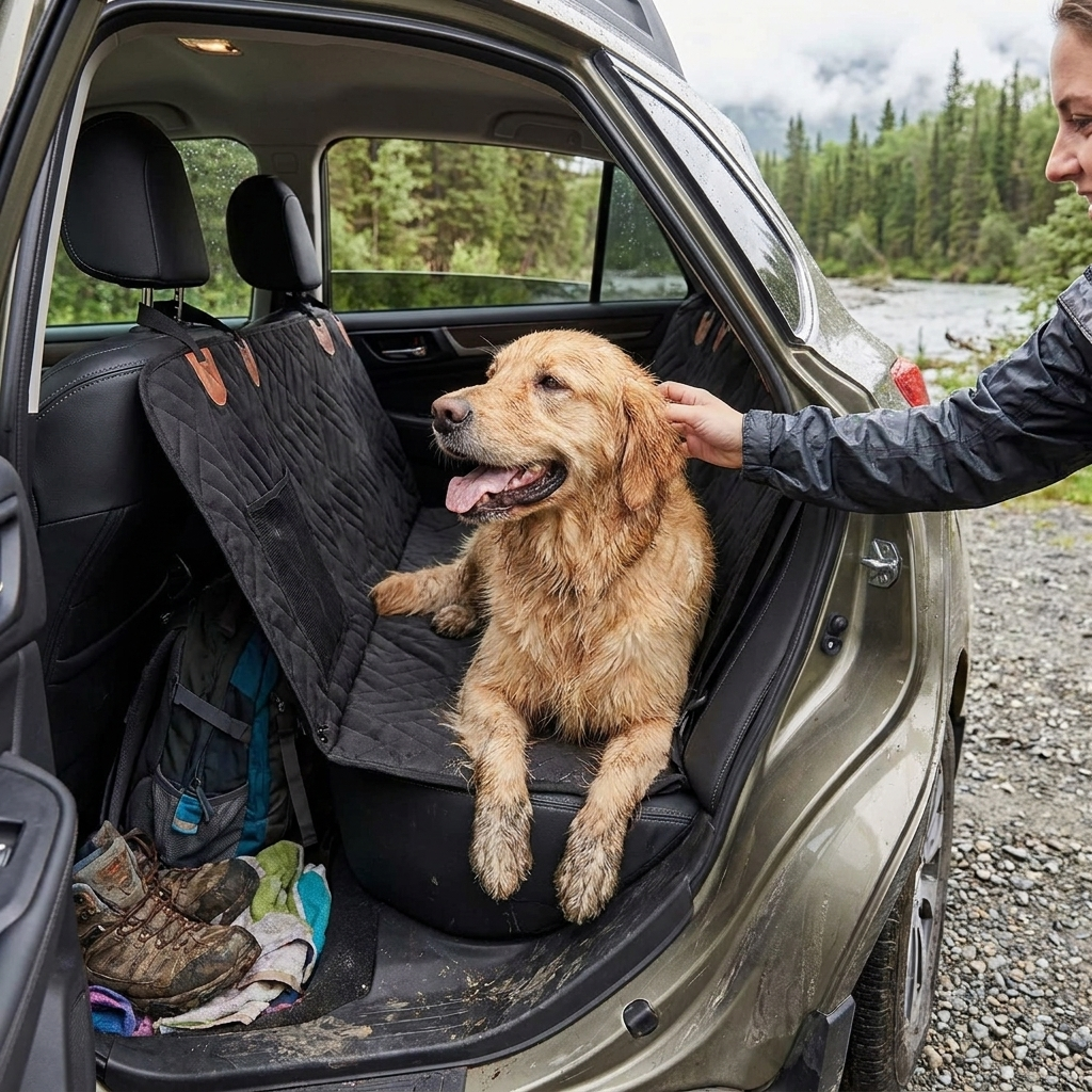 Hard Bottom Car Seat Extender for Dogs lifestyle