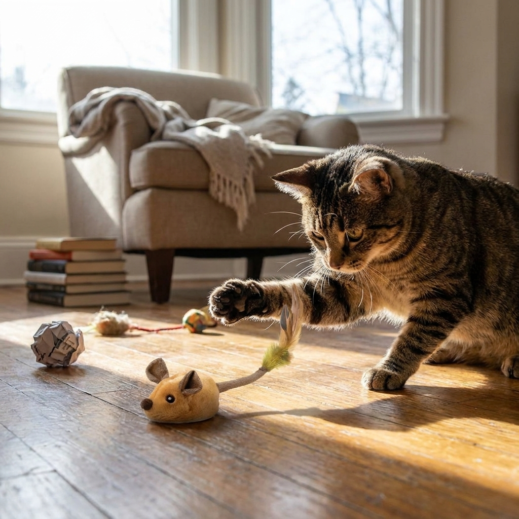 Intelligent Moving Mouse Cat Toy lifestyle