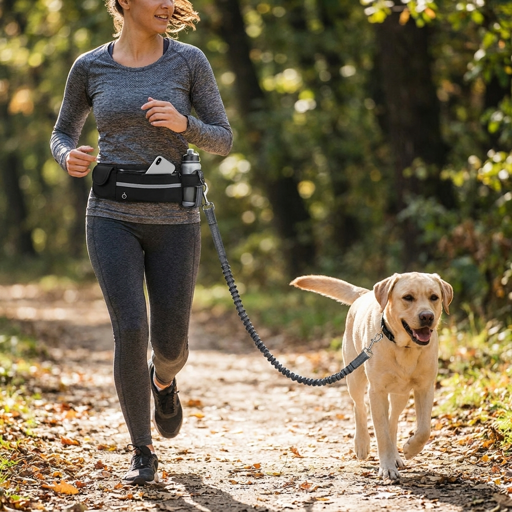 Hands-Free Waist Belt Dog Leash lifestyle