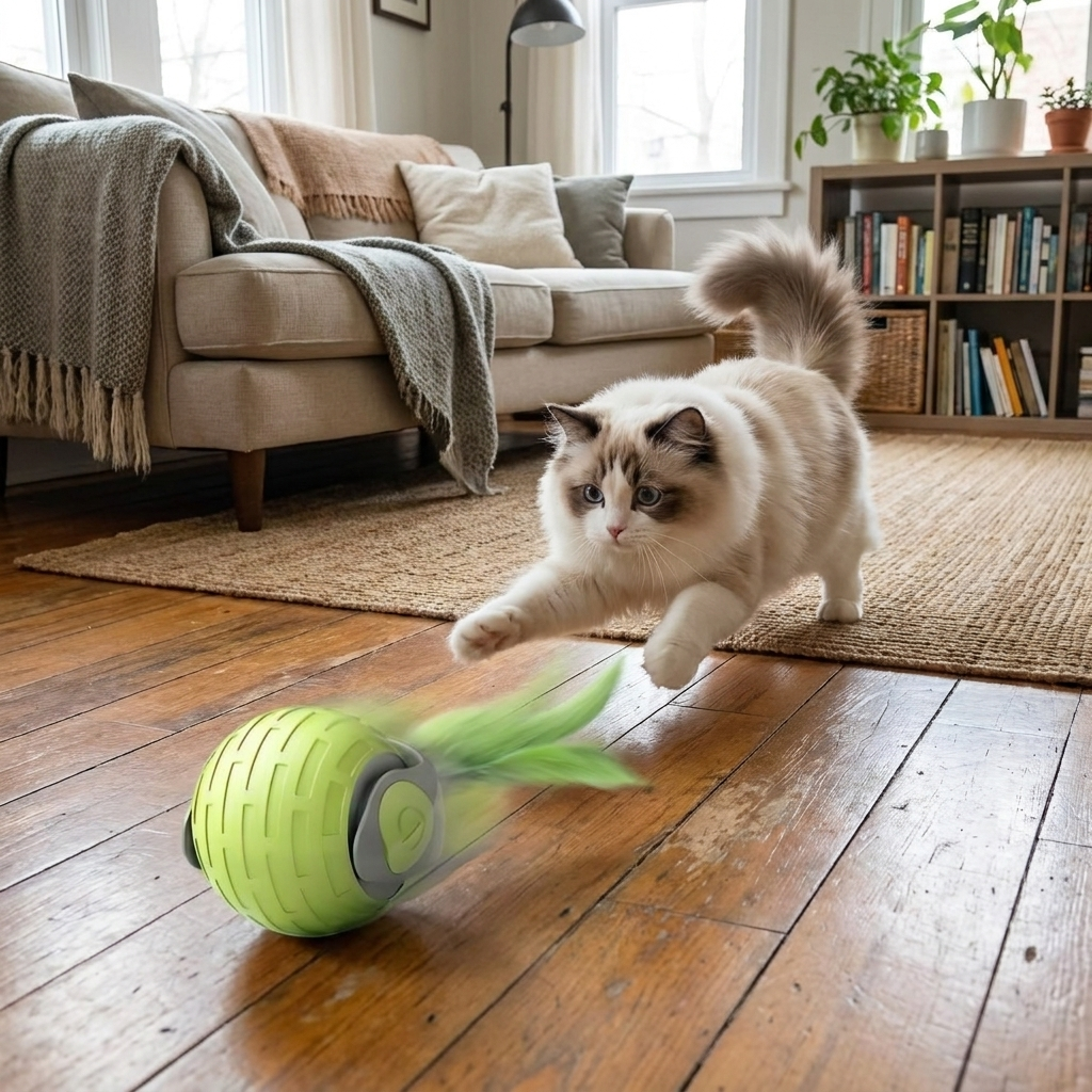 Self-Moving Interactive Cat Toy lifestyle