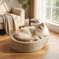 Oval Sisal 2-in-1 Cat Scratcher Bed lifestyle