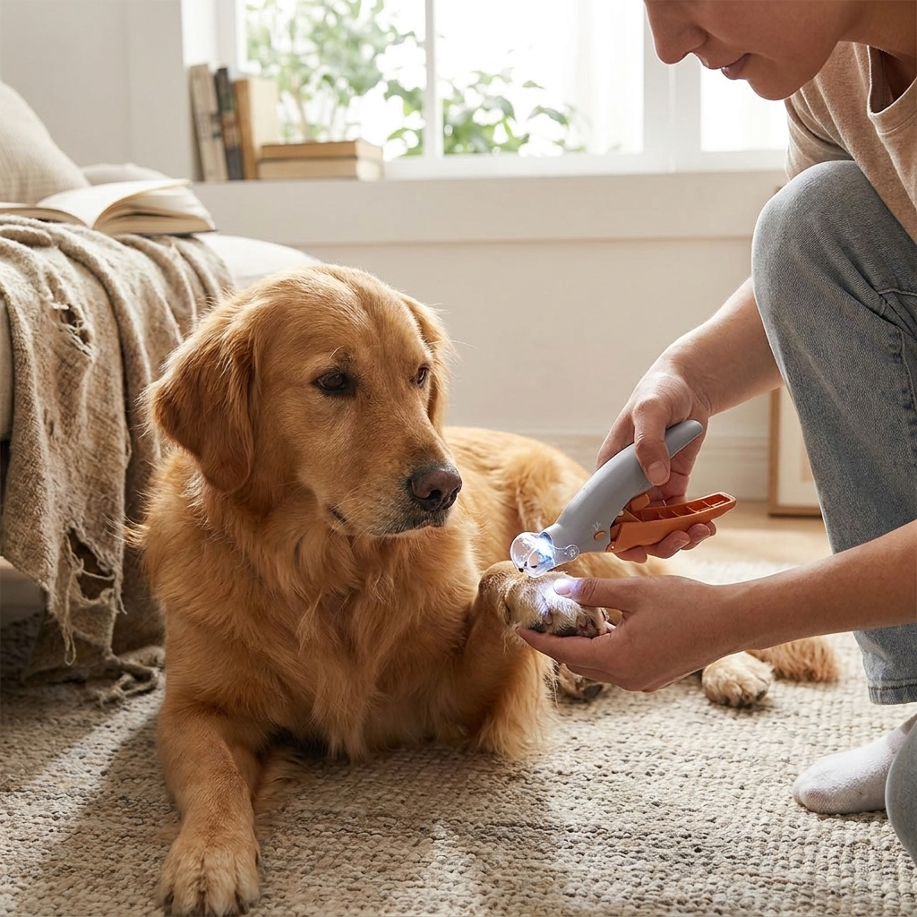 Pet Nail Clipper with LED Light lifestyle