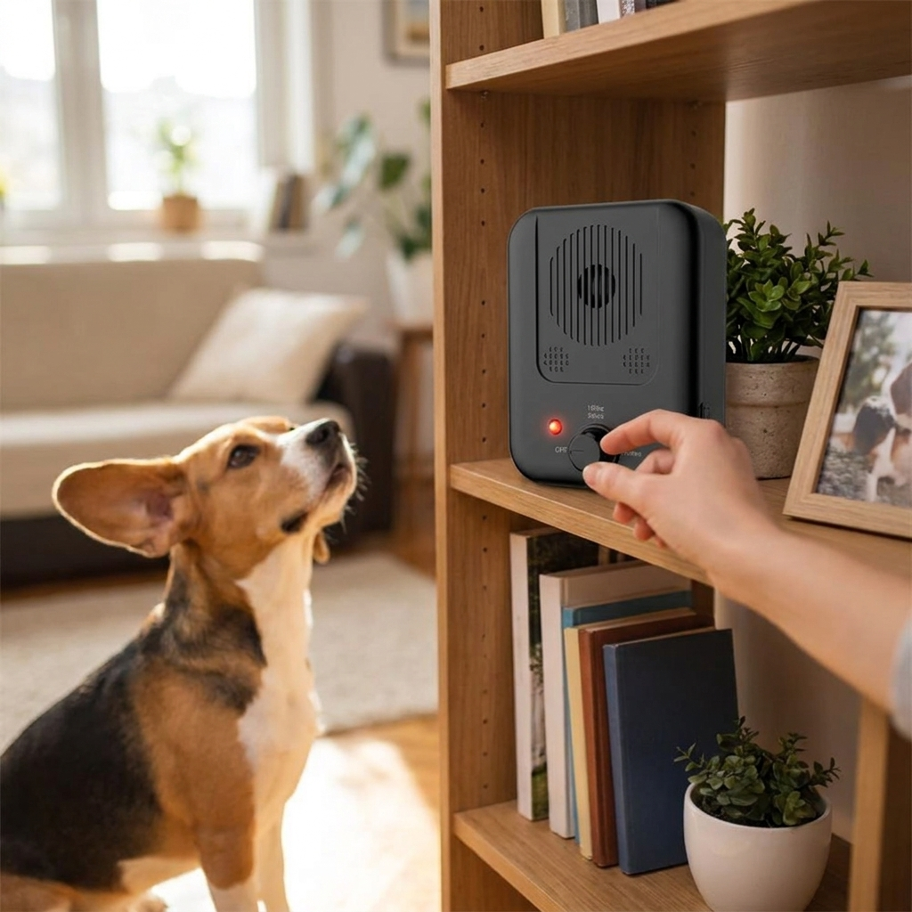 Portable Ultrasonic Barking Deterrent for Dogs lifestyle