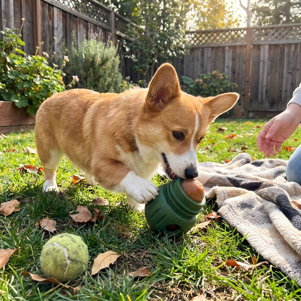 Silicone Dog Slow Feeder & Chew Toy lifestyle