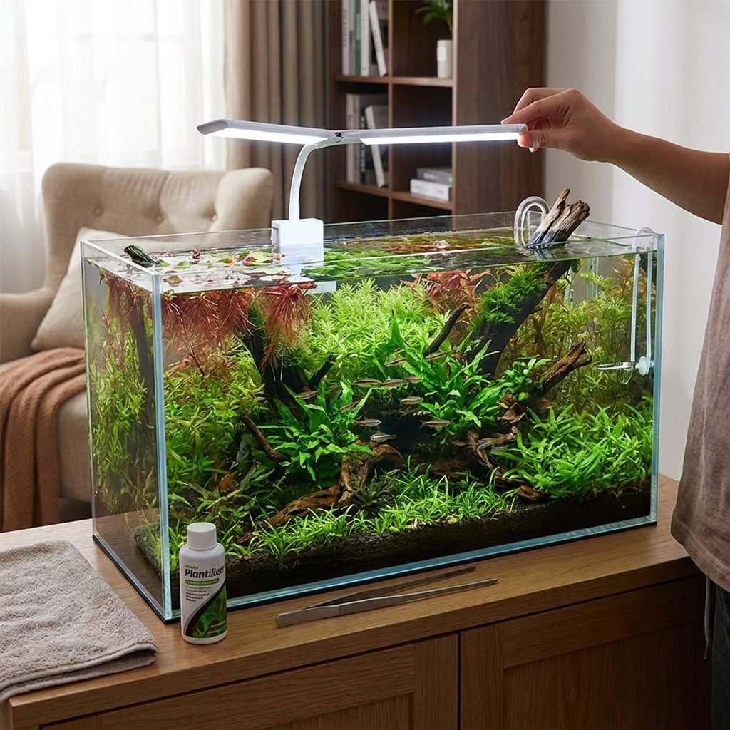 Clip-On Full-Spectrum LED Aquarium Light lifestyle