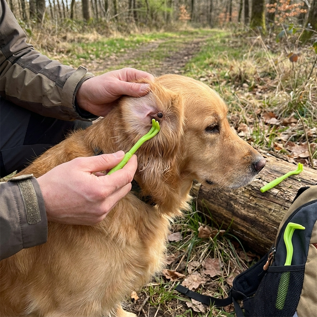 Pet Tick Removal Tool for Dogs & Cats lifestyle