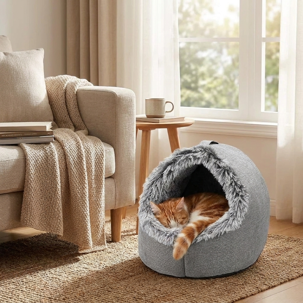 Winter Cat Bed lifestyle