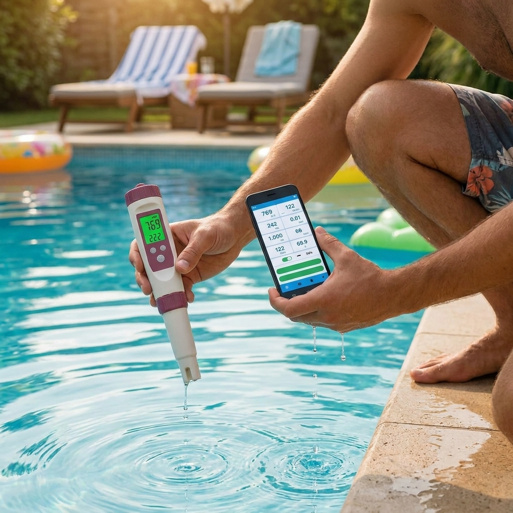 Digital Pool Water Tester lifestyle