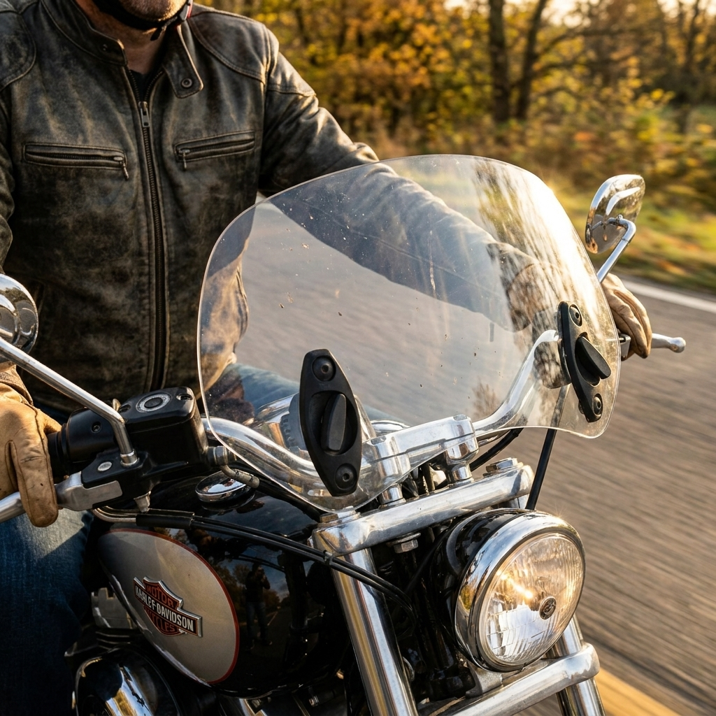 Motorcycle Windshield Extension lifestyle