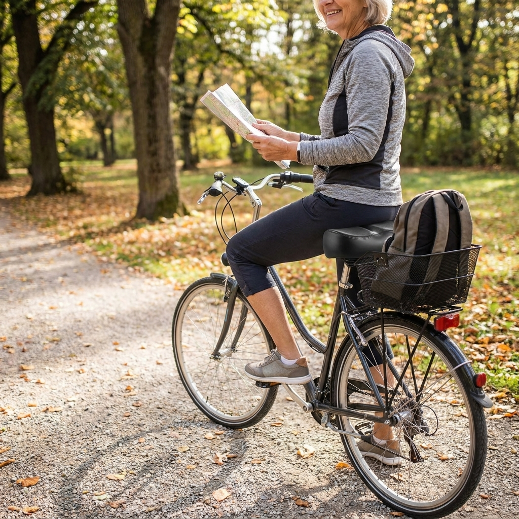 Comfortable Wide Bike Saddle lifestyle