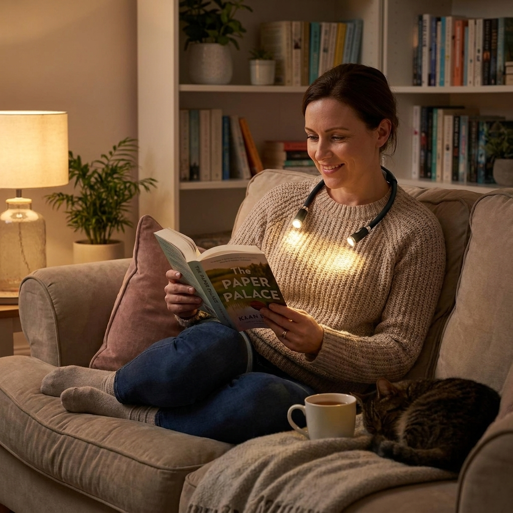 Rechargeable LED Neck Reading Lamp lifestyle