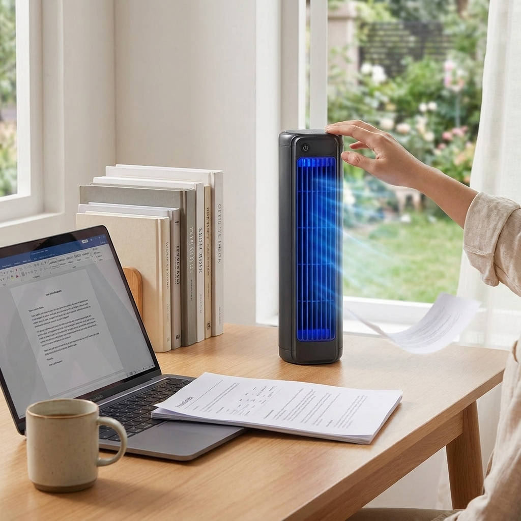 Silent Portable Air Cooler, Cordless lifestyle