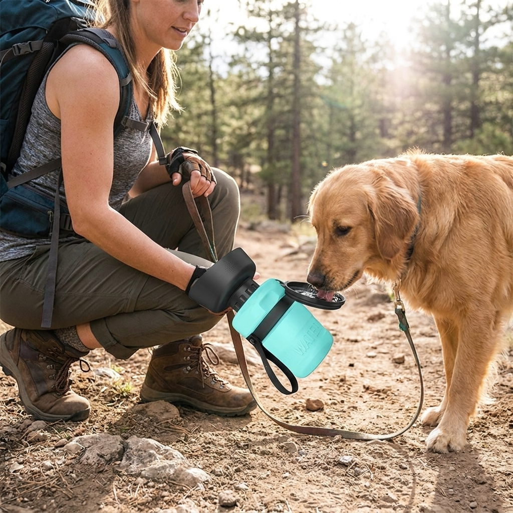 Foldable Dog Water Bottle lifestyle