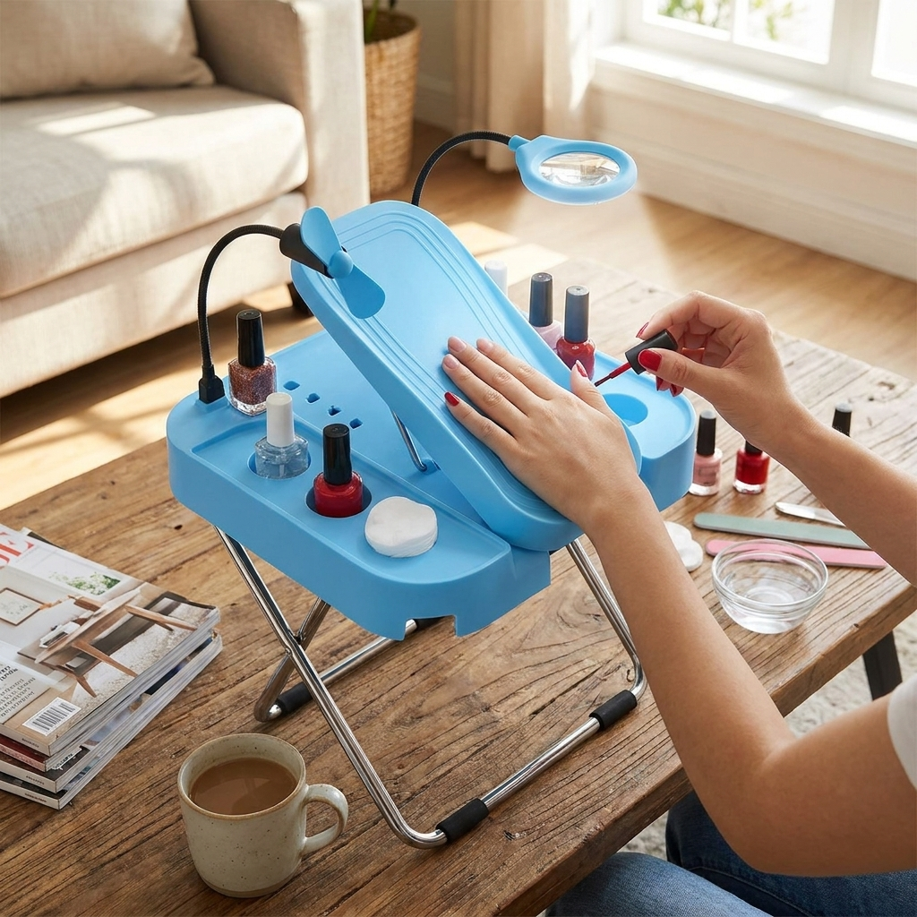 Adjustable Pedicure Rest with LED Magnifier lifestyle