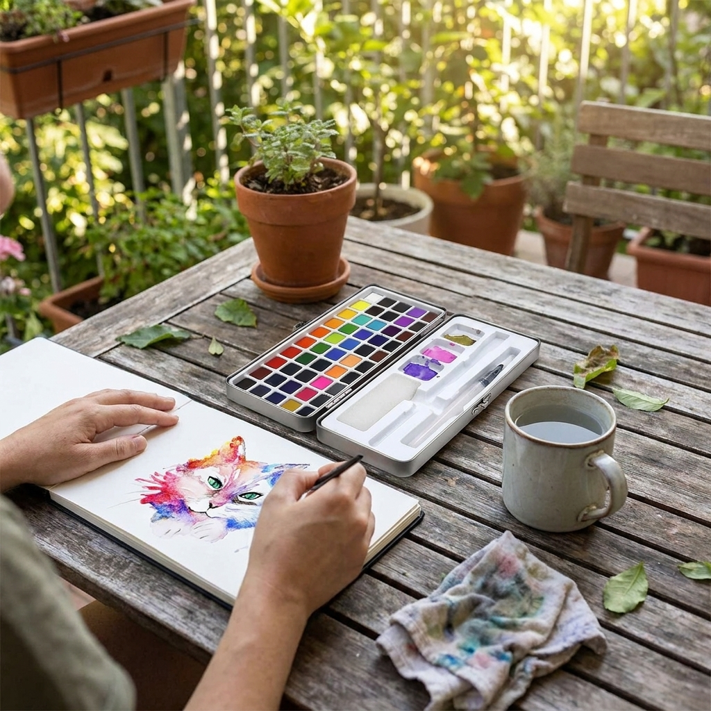 Watercolor Paint Set lifestyle