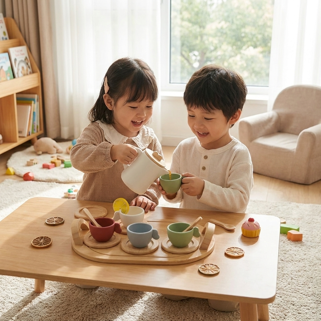 Children's Pretend Afternoon Tea Set lifestyle