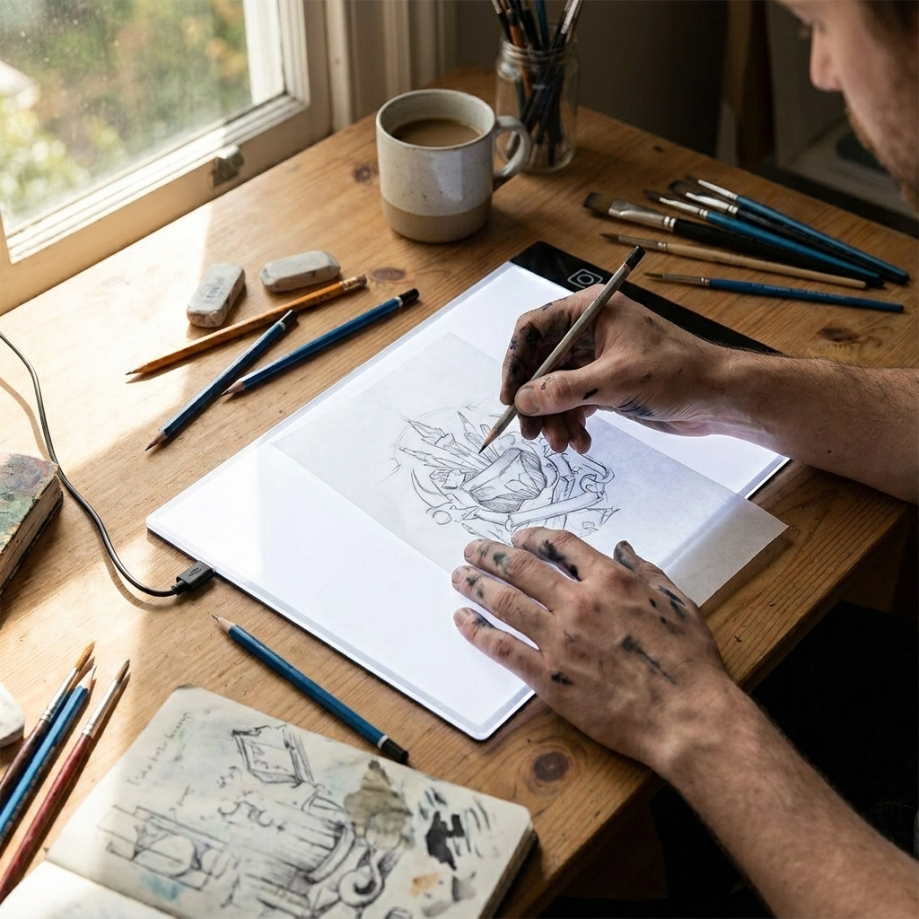 A4 LED Tracing Light Box lifestyle