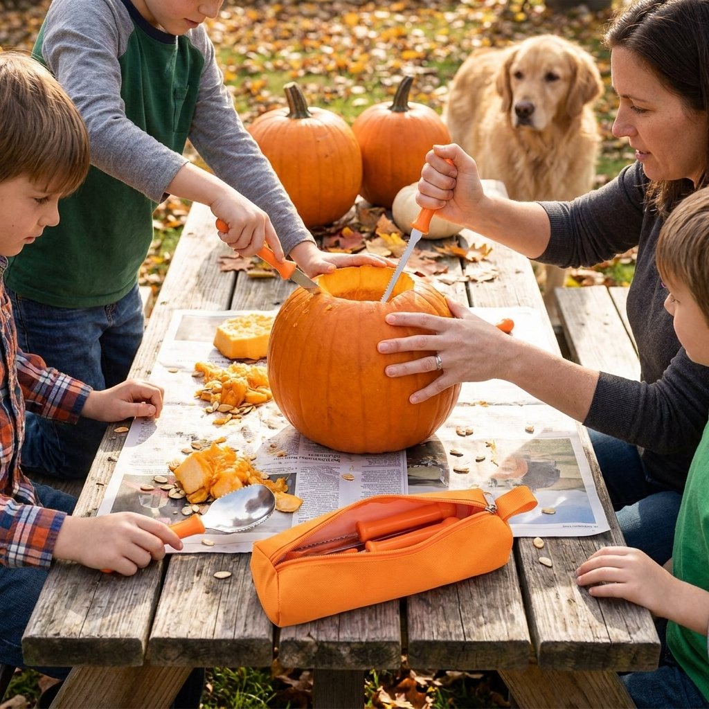 Pumpkin Carving & Cutting Tool Set lifestyle