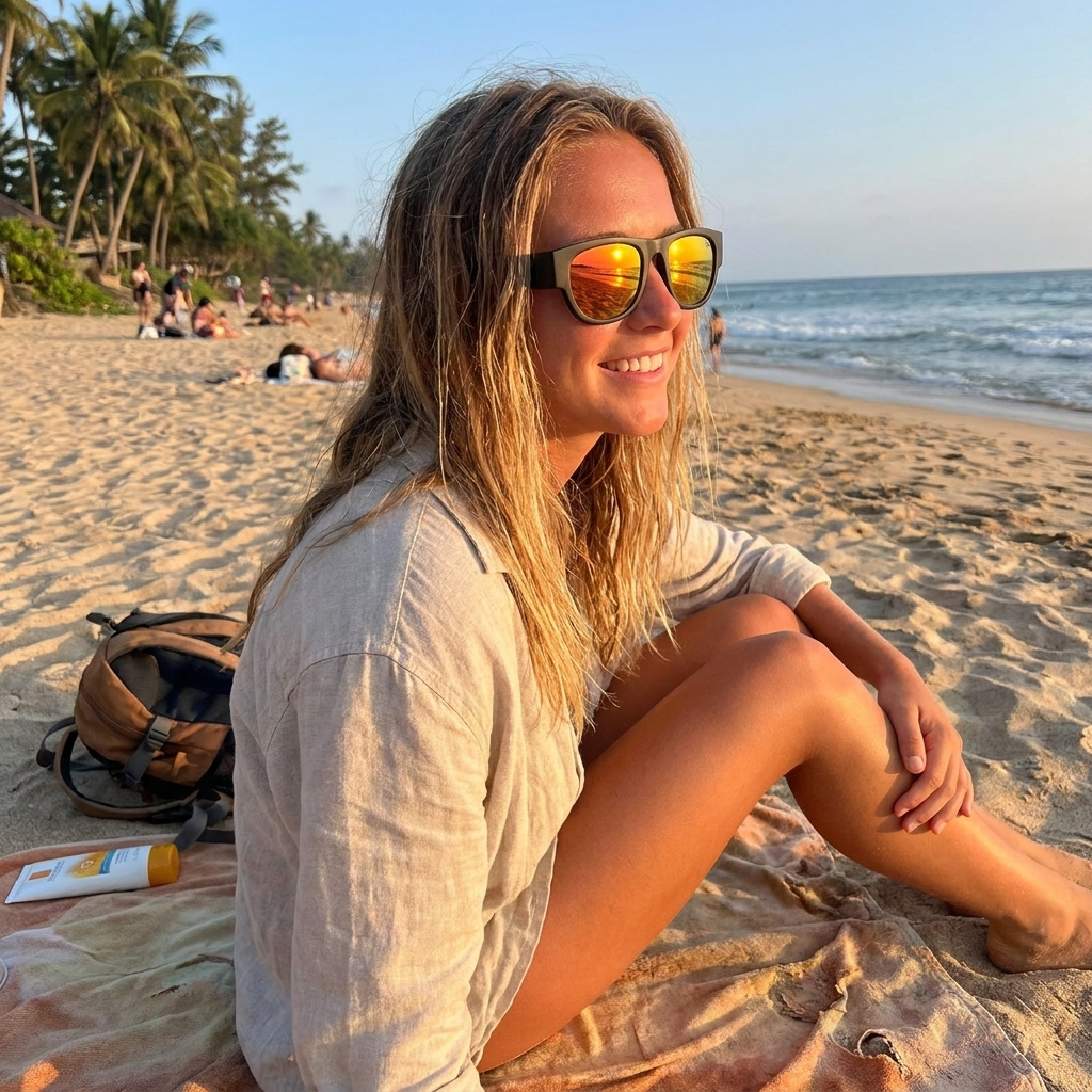 Folding Slap Sunglasses lifestyle