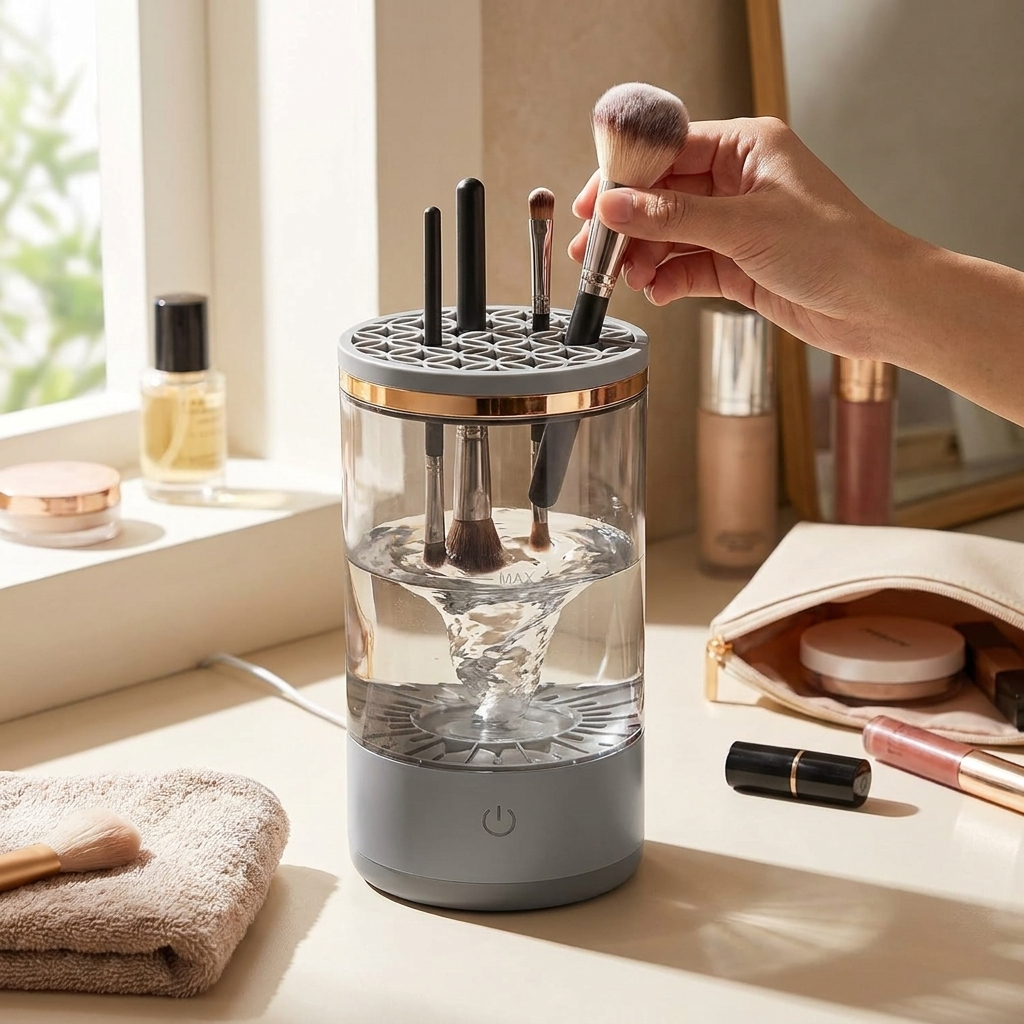 Automatic Makeup Brush Cleaner lifestyle