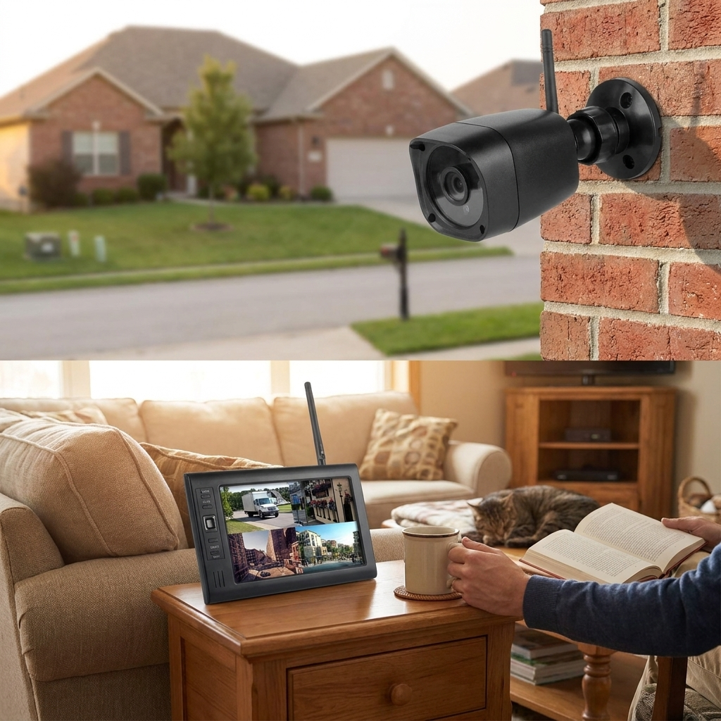 Wireless Security System with LCD Display lifestyle