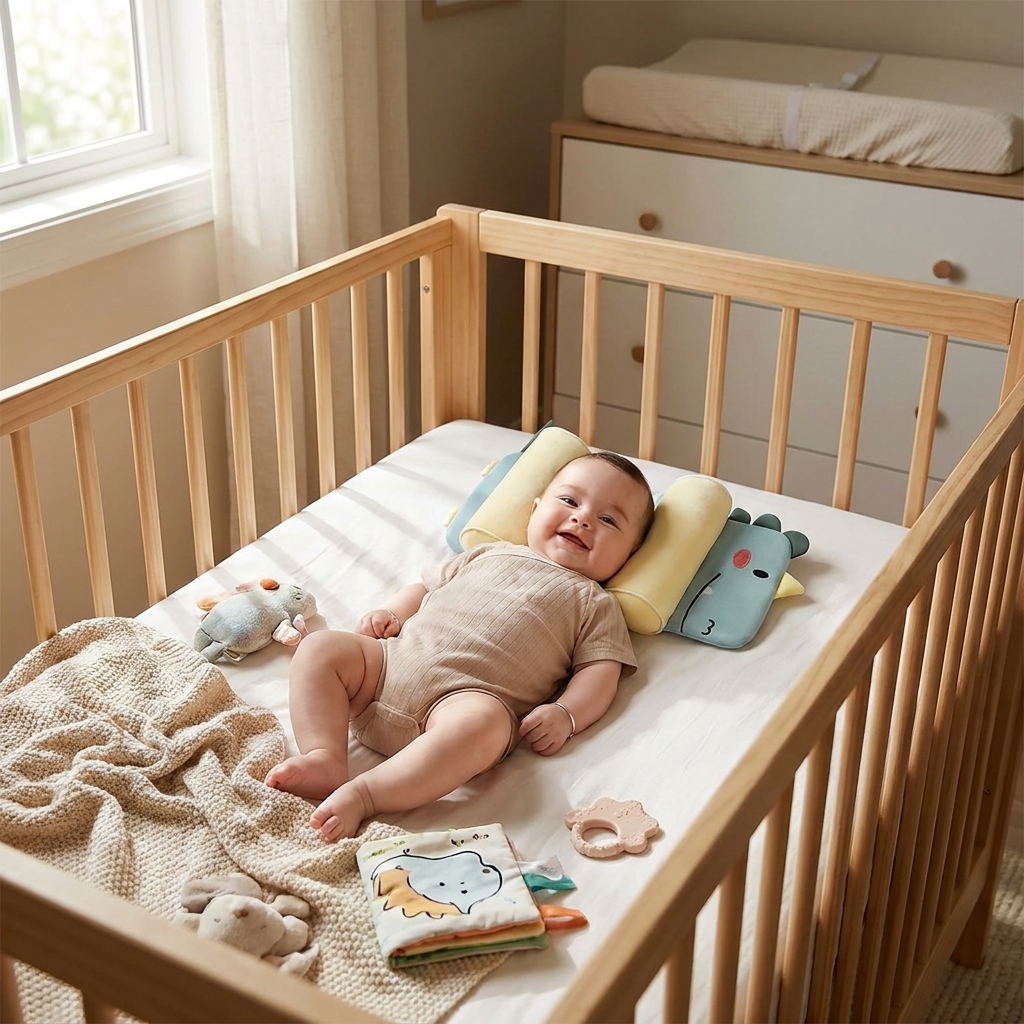 Adjustable Newborn Baby Head Pillow lifestyle