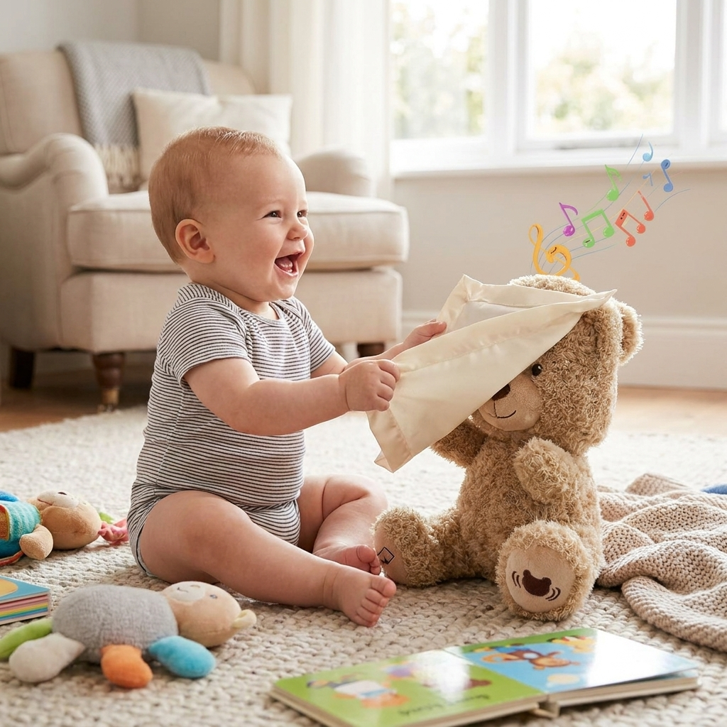 Peek-a-Boo Teddy Interactive Plush lifestyle