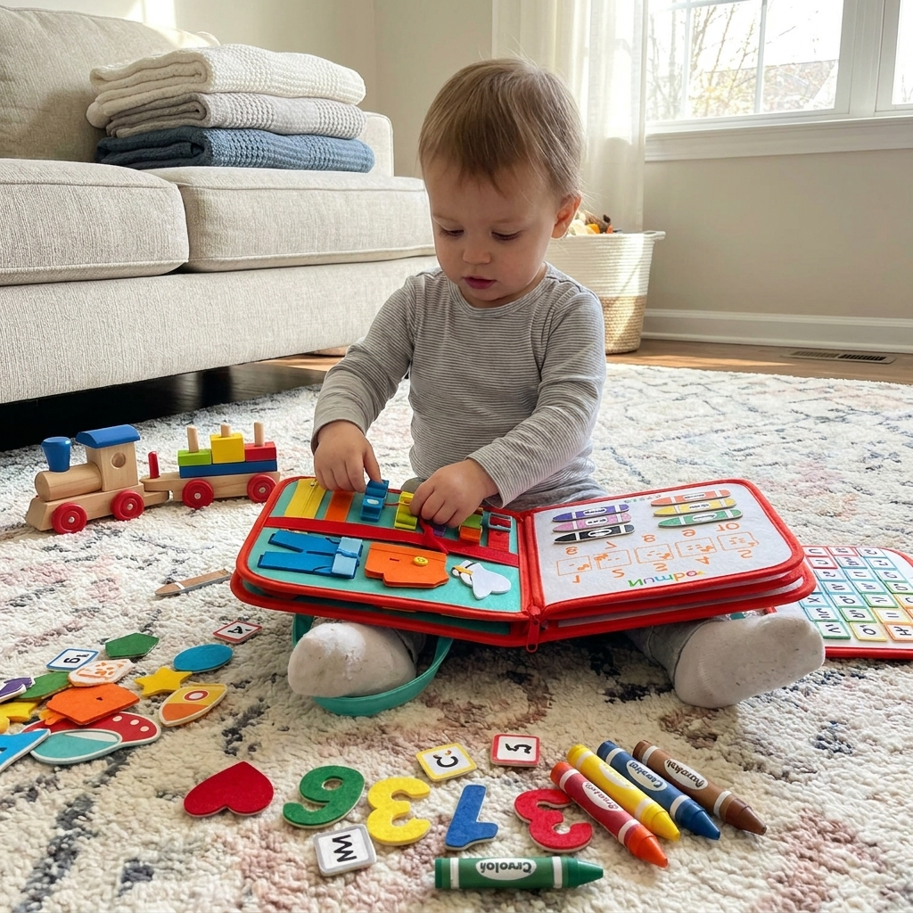 Montessori Sensory Activity Board lifestyle