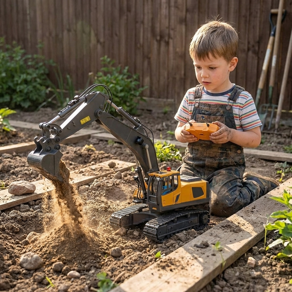 4WD RC Excavator Bulldozer Dump Truck lifestyle