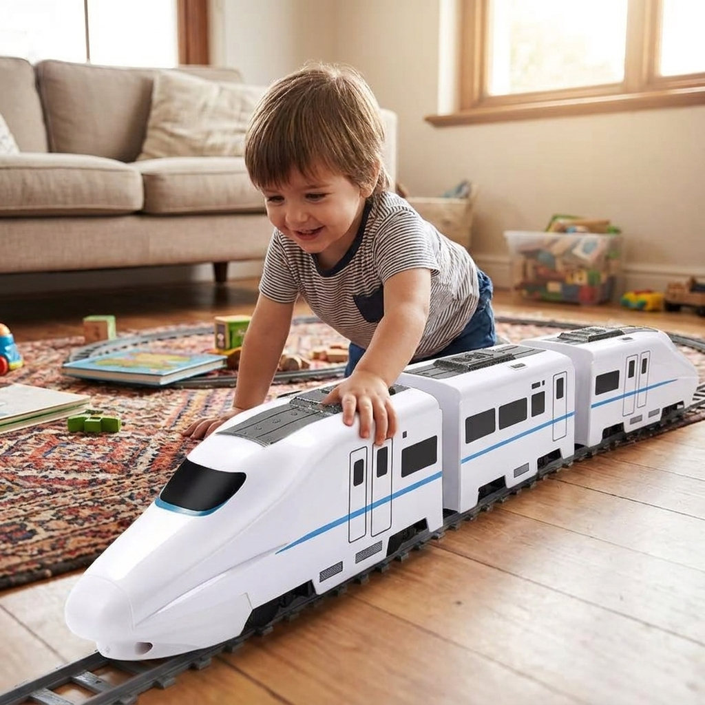 Interactive Toddler Train Toy Set lifestyle