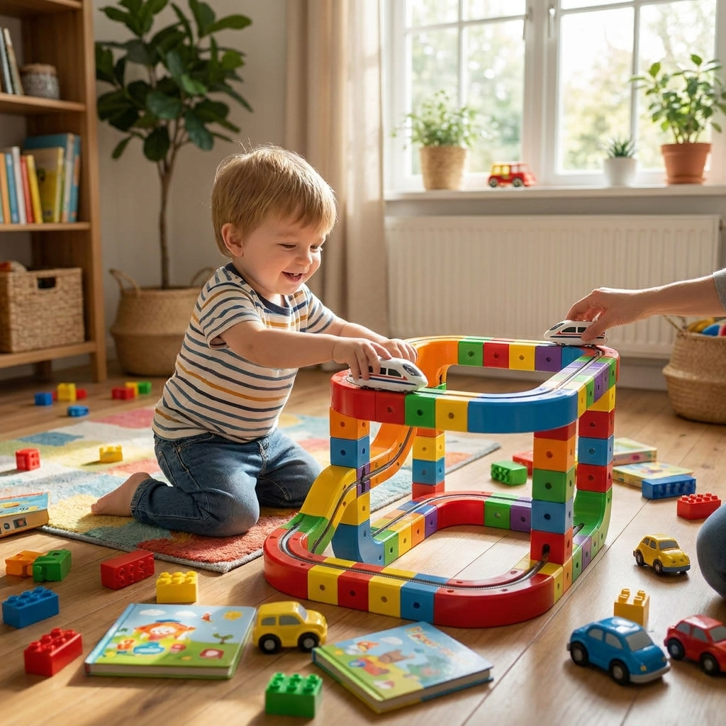 Magnetic Train Track Building Set lifestyle