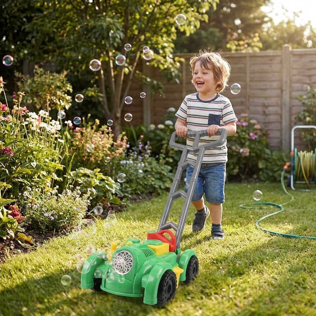Bubble Lawn Mower Toy for Kids lifestyle