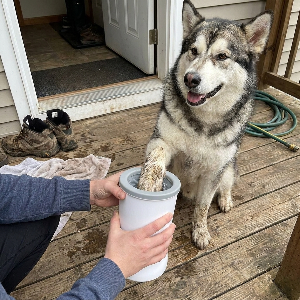 Automatic Dog Paw Cleaner lifestyle