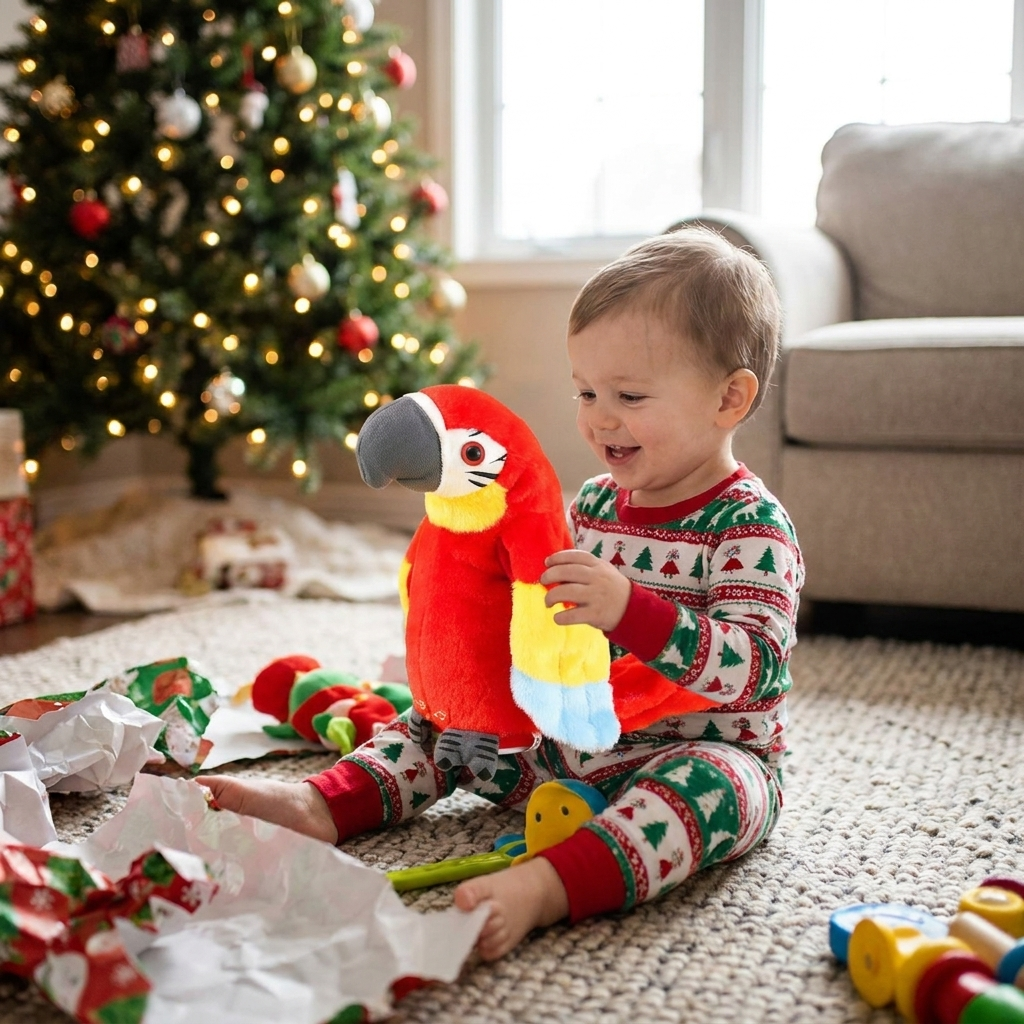 Talking & Musical Parrot Plush Toy lifestyle