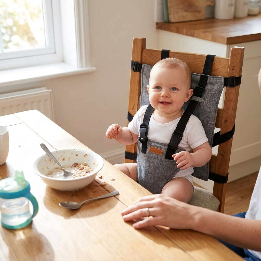 Compact Travel High Chair with Harness lifestyle