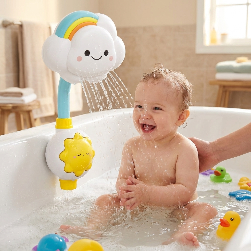 Baby Bath Toy Cloud Shower Head lifestyle