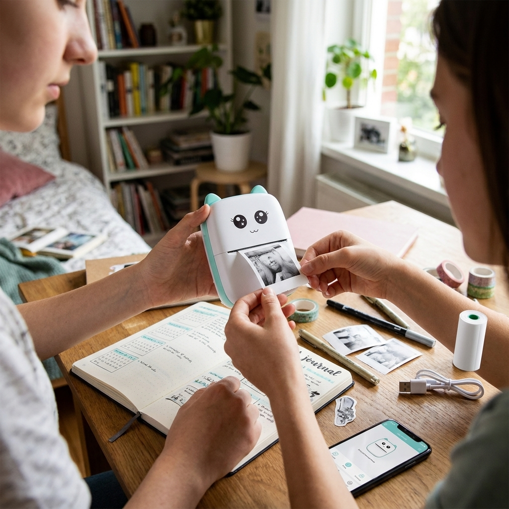 Mini Wireless Thermal Label Printer lifestyle