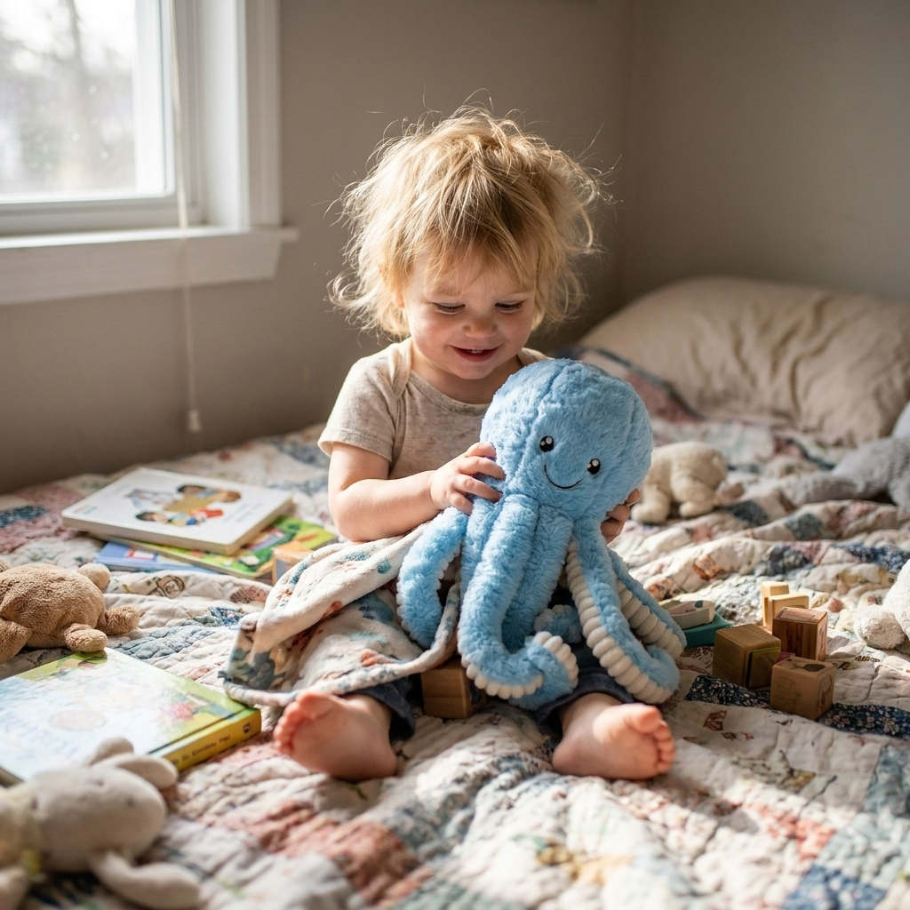 Giant Octopus Plush Stuffed Animal lifestyle