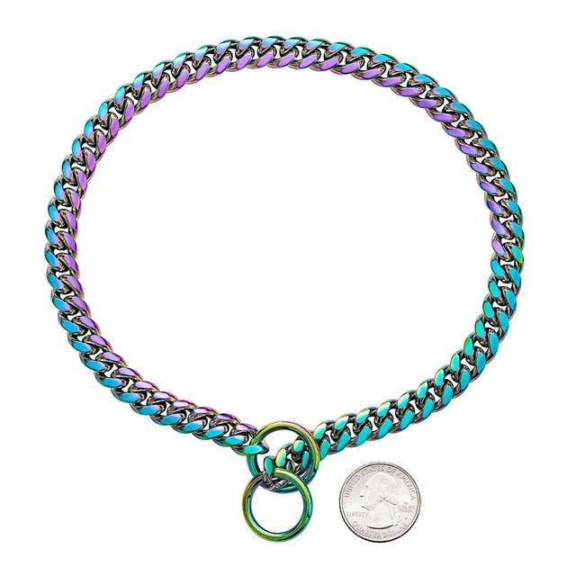 Heavy-Duty Solid Link Dog Collar
