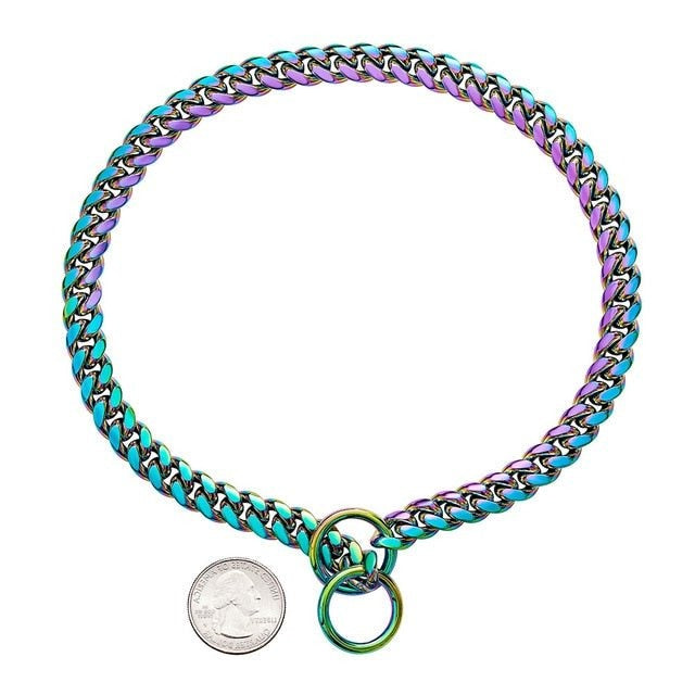 Heavy-Duty Solid Link Dog Collar
