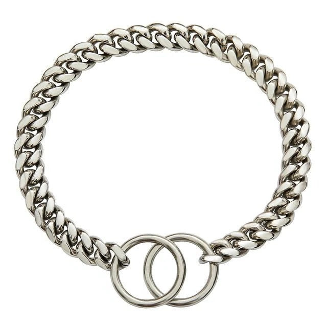 Heavy-Duty Solid Link Dog Collar