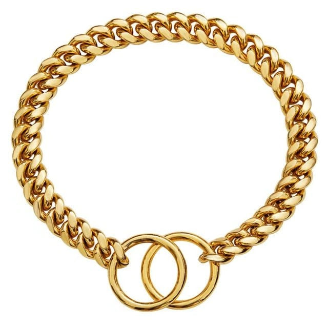 Heavy-Duty Solid Link Dog Collar
