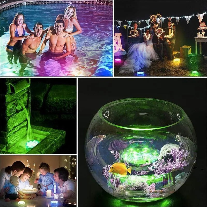 Submersible LED Lights with Remote, 16 Color