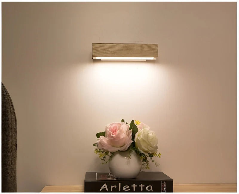 Wall-Mounted LED Wood Accent Lamp