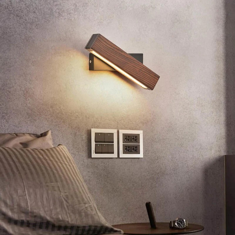 Wall-Mounted LED Wood Accent Lamp