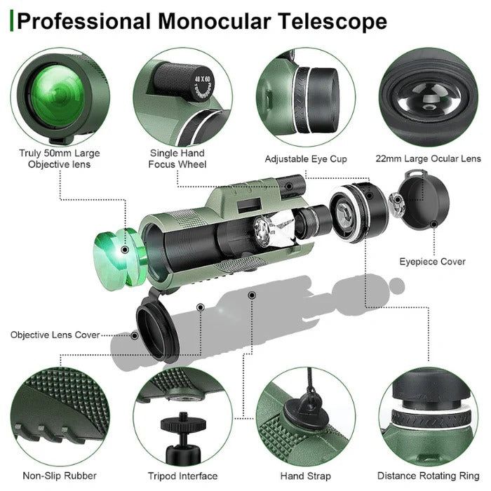 Compact Handheld Monocular Telescope